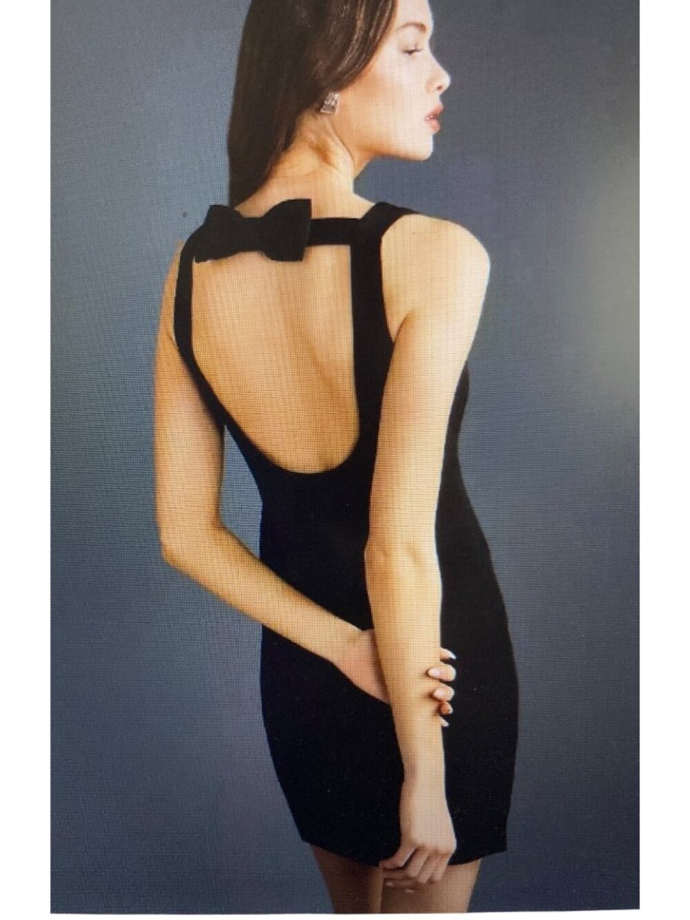 Endless Rose - Cutout Bow Mini Dress - Black Large  NWT
